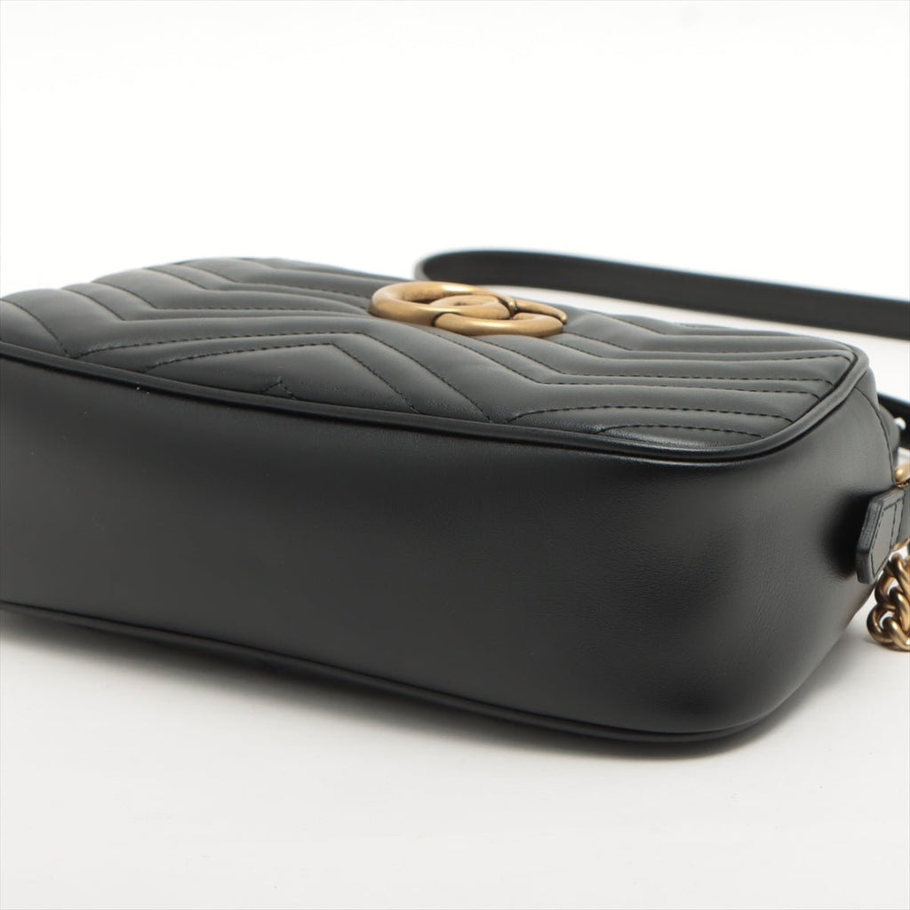 GG Marmont Small MatelassÃƒÆ’Ã‚Â© Leather Black Bag