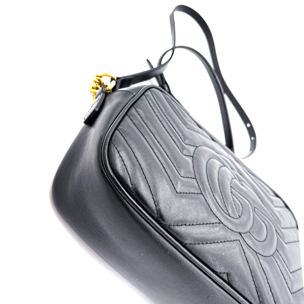 GG Marmont Small MatelassÃƒÆ’Ã‚Â© Leather Black Bag