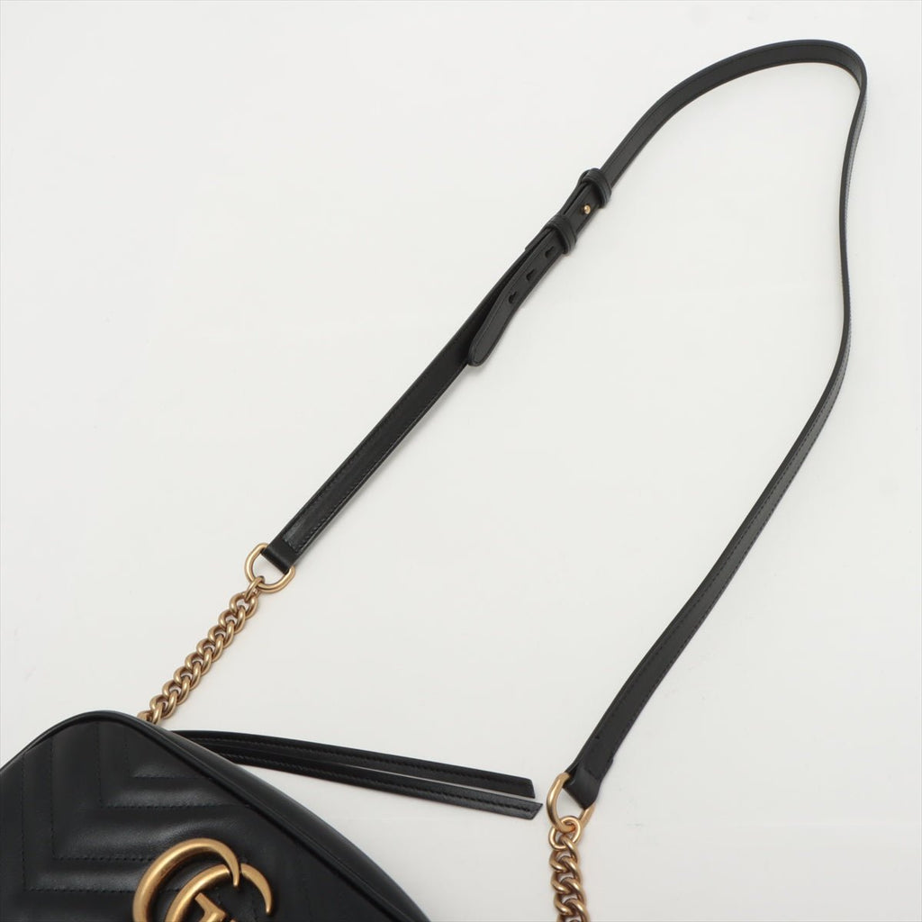 GG Marmont Small MatelassÃƒÆ’Ã‚Â© Leather Black Bag