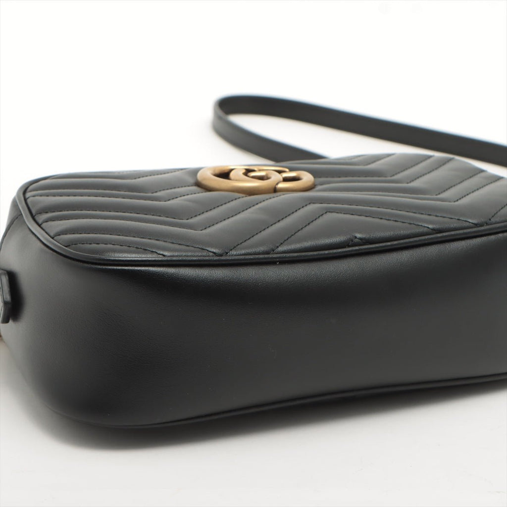 GG Marmont Small MatelassÃƒÆ’Ã‚Â© Leather Black Bag