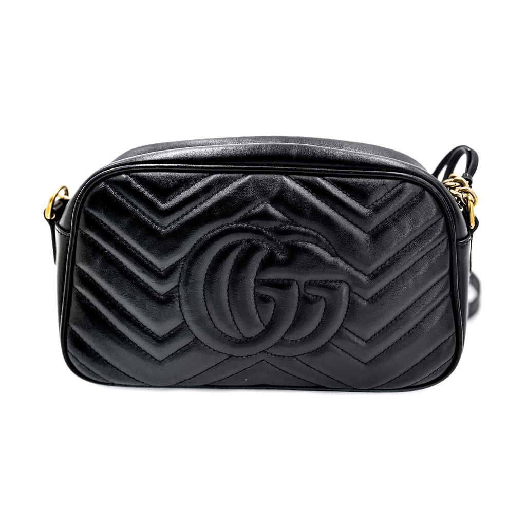 GG Marmont Small MatelassÃƒÆ’Ã‚Â© Leather Black Bag