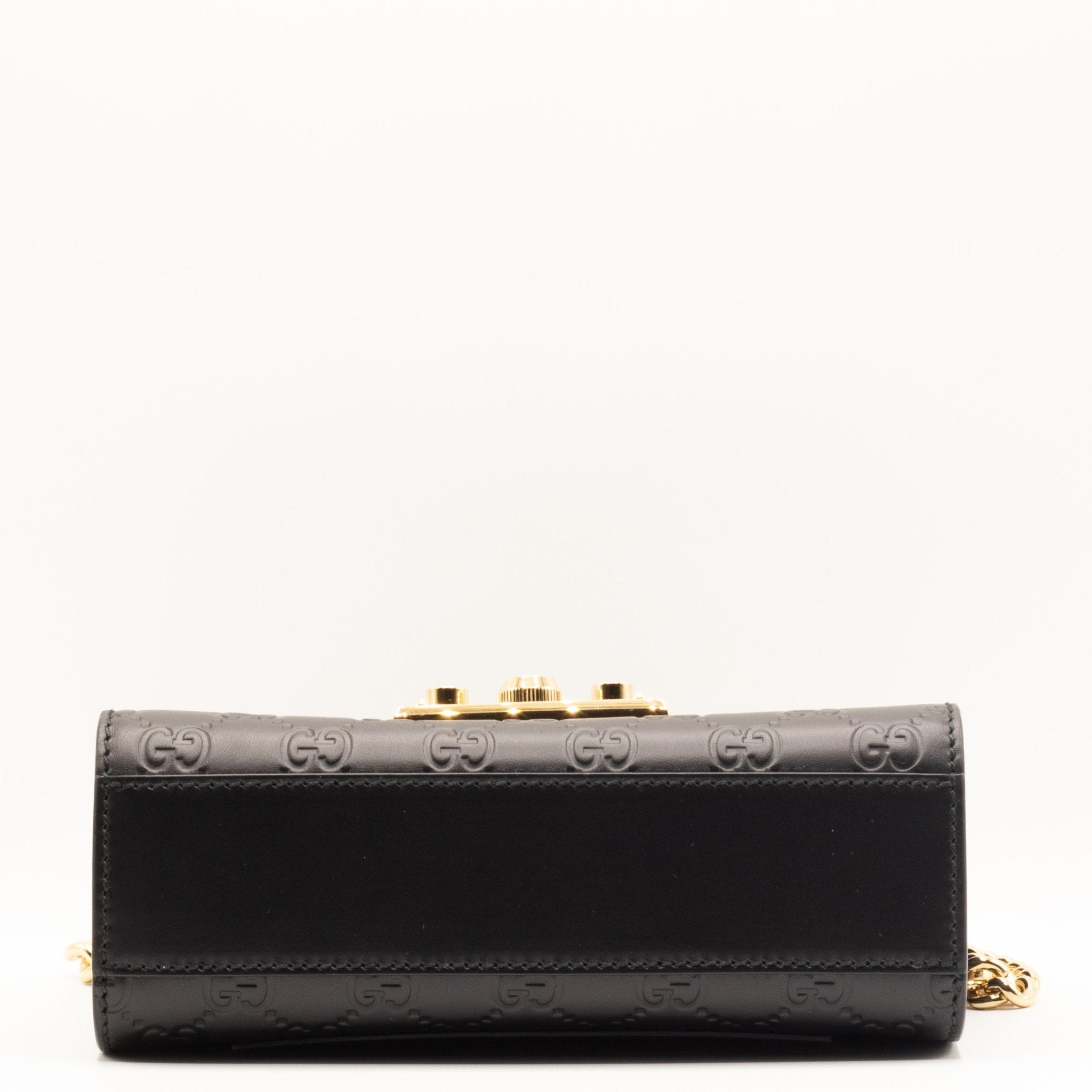 GG Padlock Crossbody Black Leather