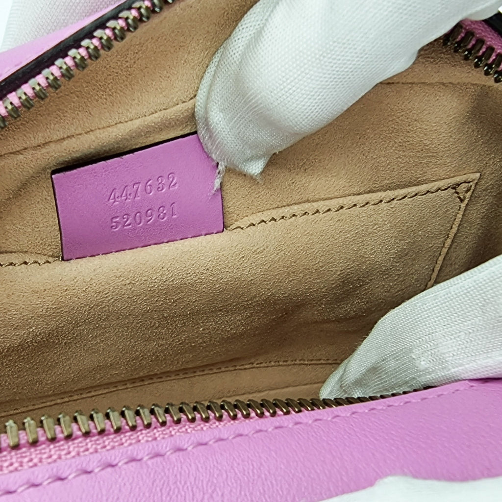 GG Pink Marmont Crossbody Bag MatelassÃƒÆ’Ã‚Â© Leather