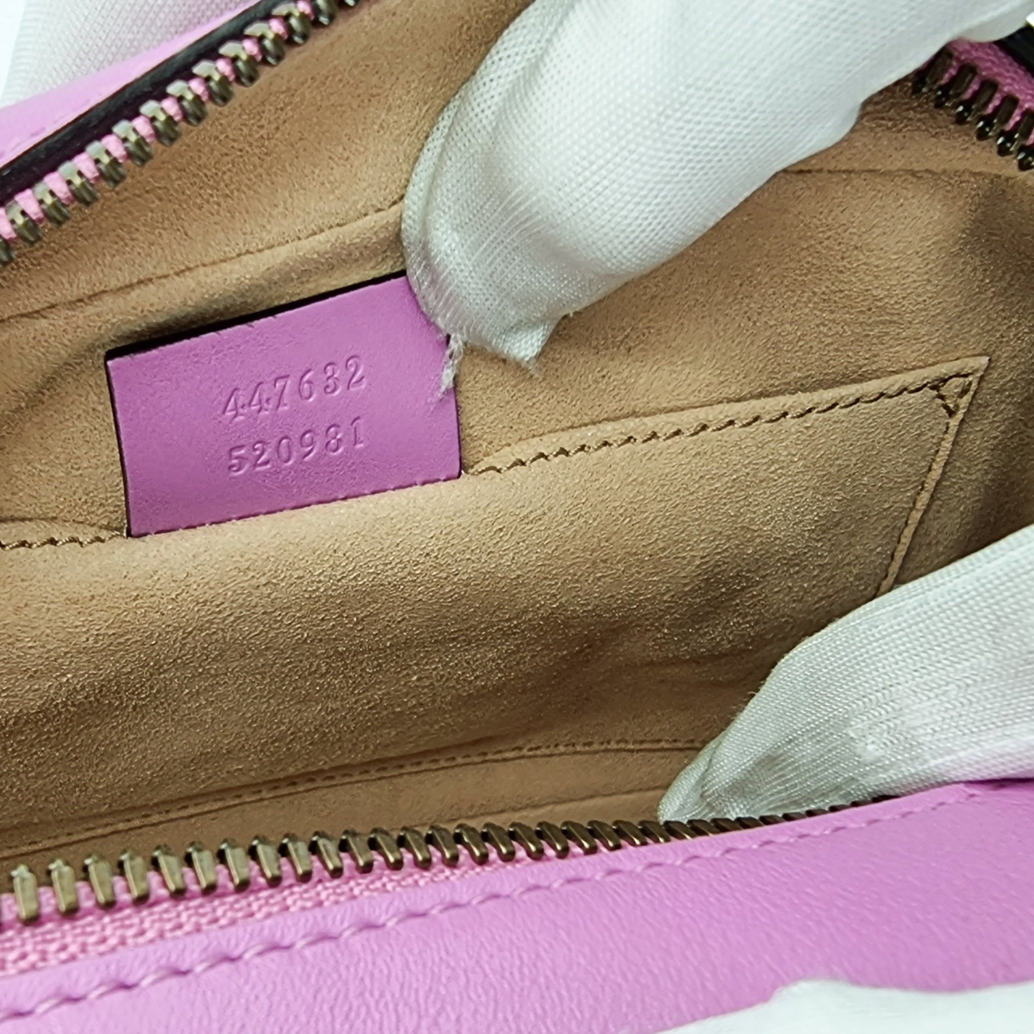 GG Pink Marmont Crossbody Bag MatelassÃƒÆ’Ã‚Â© Leather