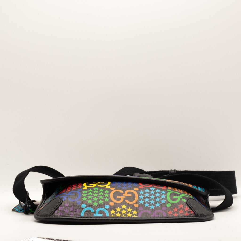 GG Supreme Monogram Psychedelic Slim Belt Bag Black