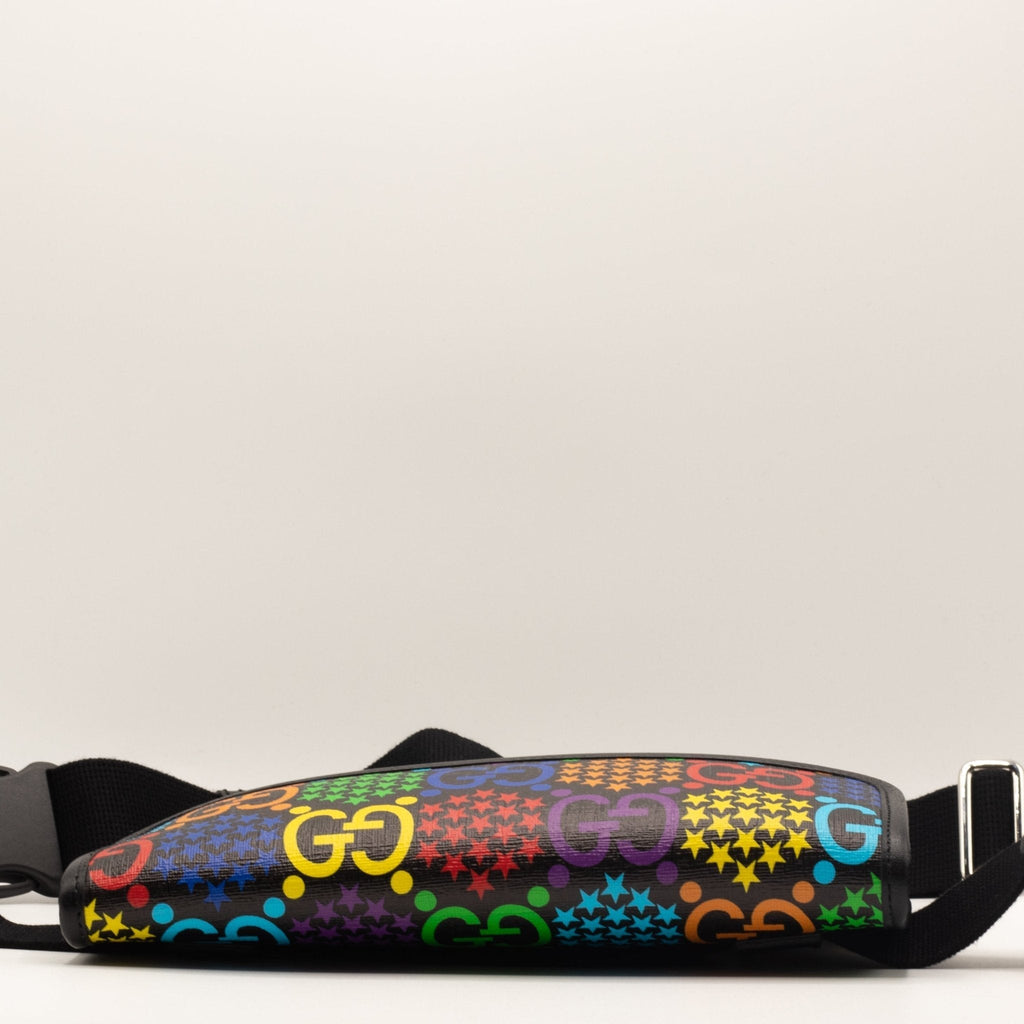 GG Supreme Monogram Psychedelic Slim Belt Bag Black