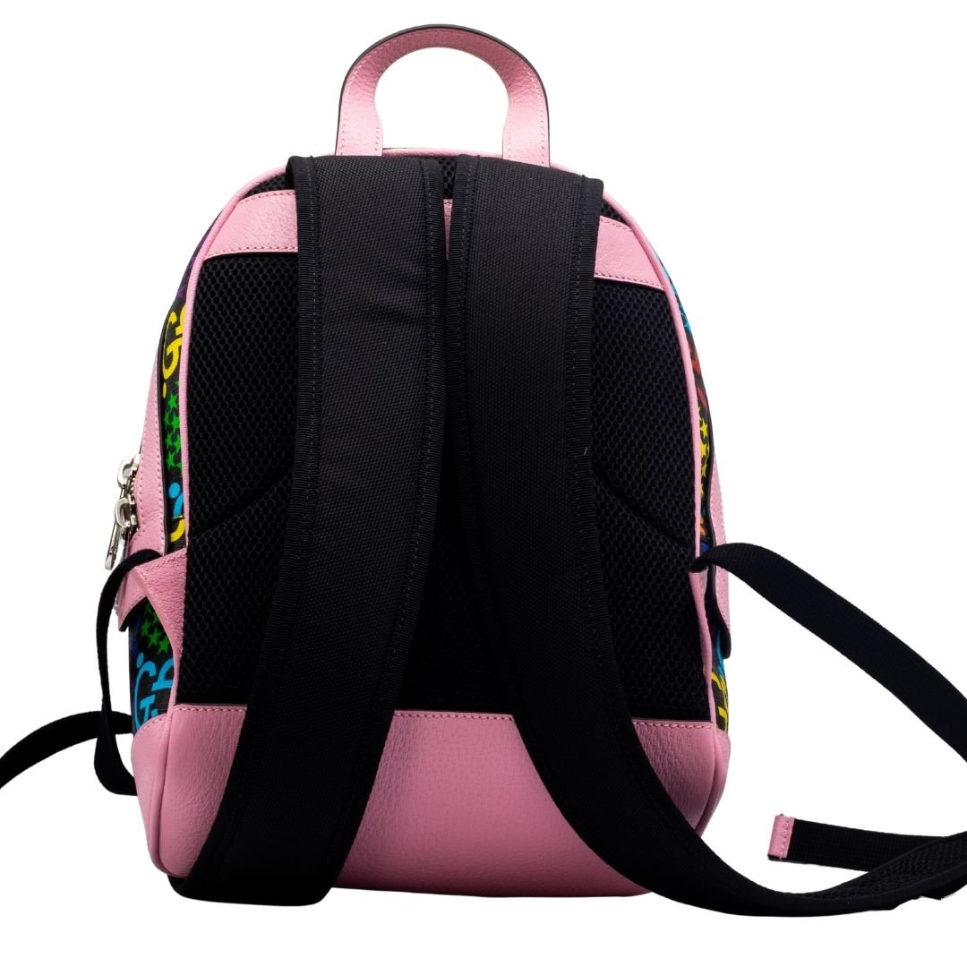 GG Supreme Monogram Psychedelic Small Backpack Pink Multicolor