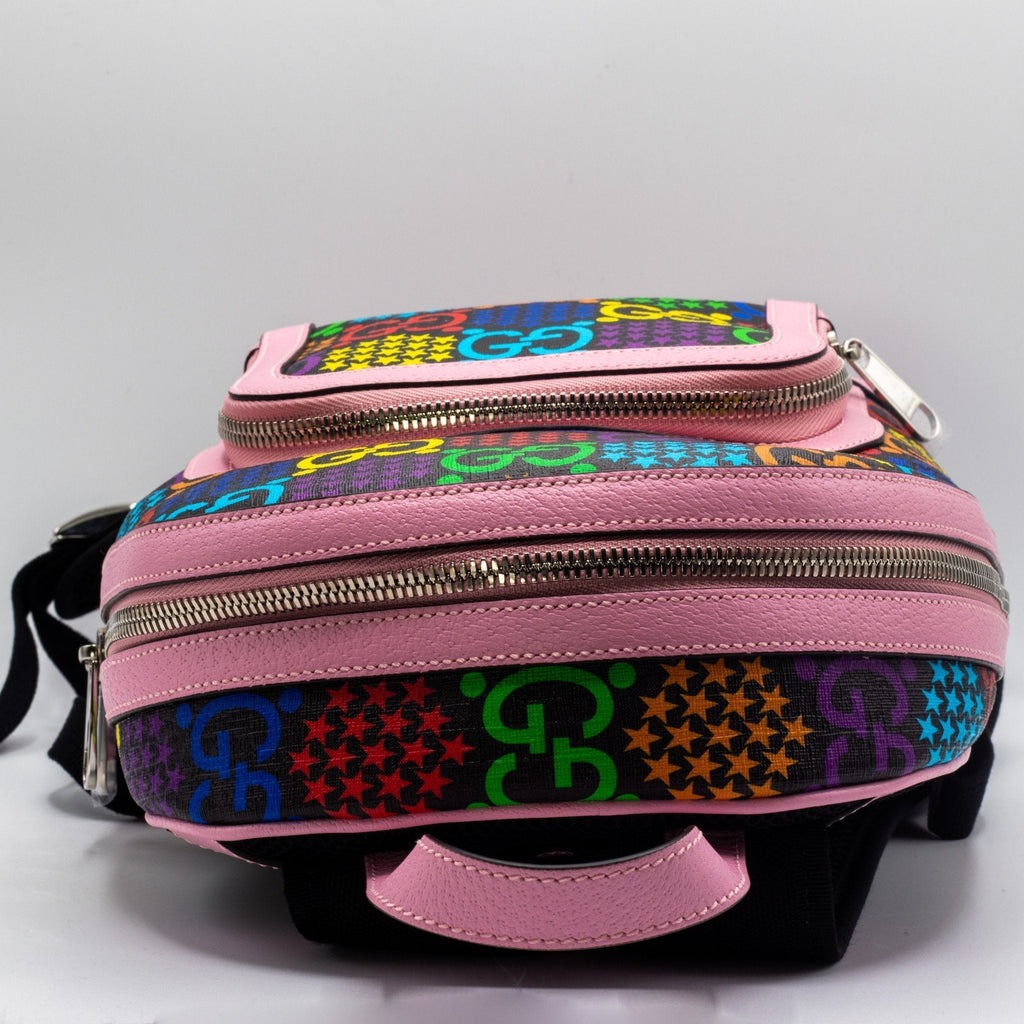 GG Supreme Monogram Psychedelic Small Backpack Pink Multicolor