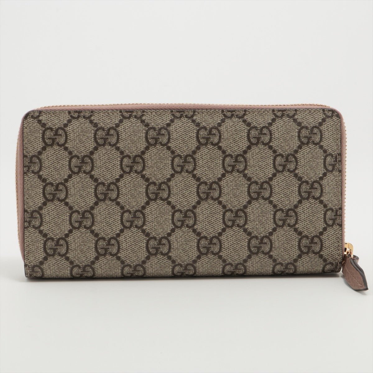 GG Supreme Zip Around Wallet Beige & Pink