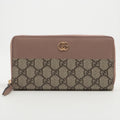 GG Supreme Zip Around Wallet Beige & Pink