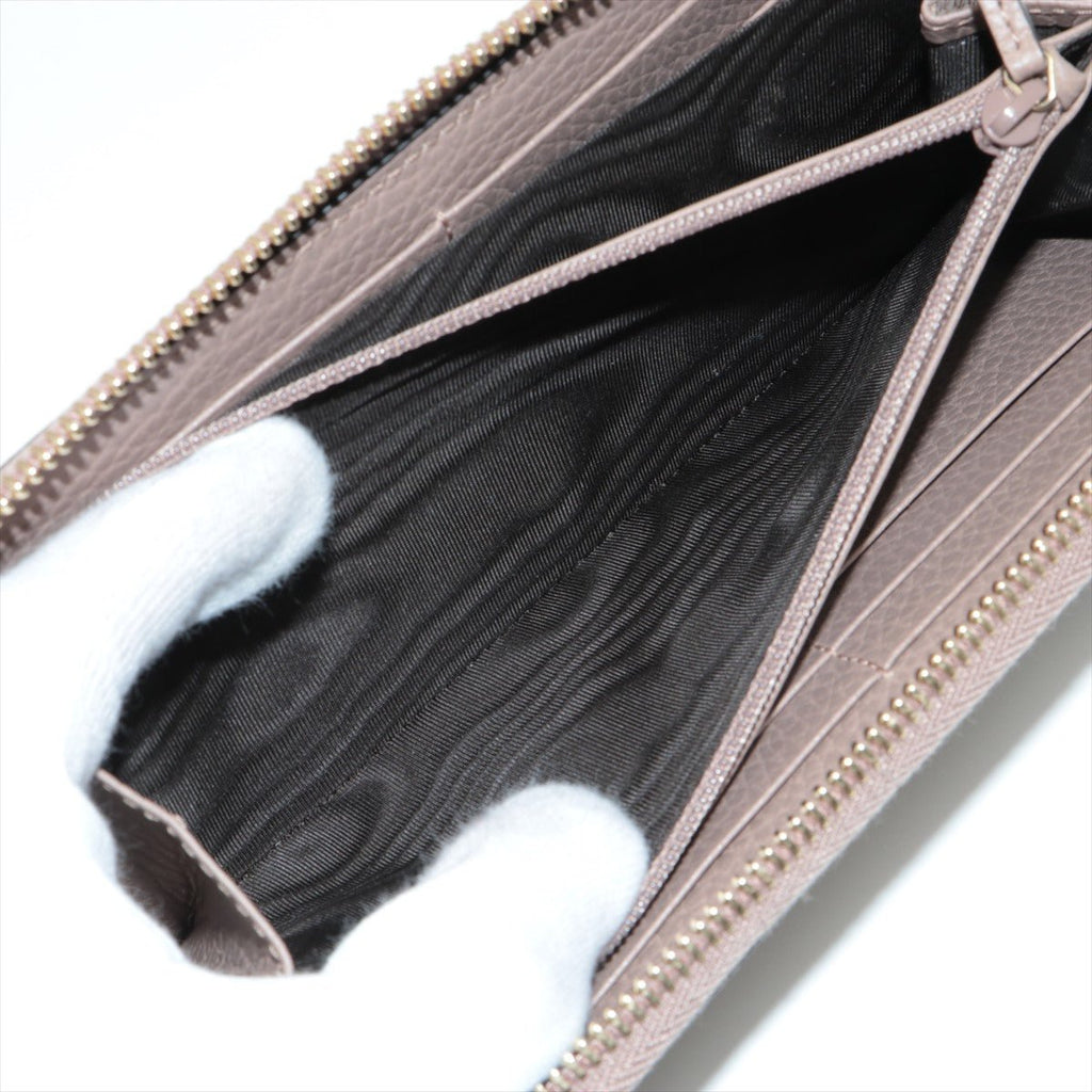 GG Supreme Zip Around Wallet Beige & Pink