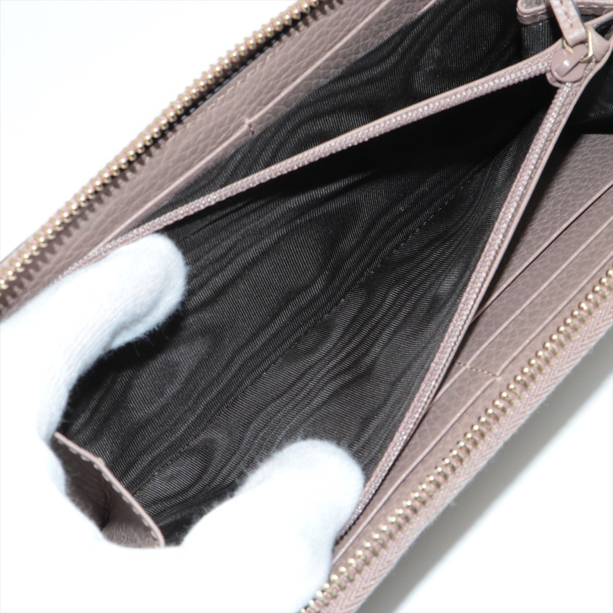 GG Supreme Zip Around Wallet Beige & Pink