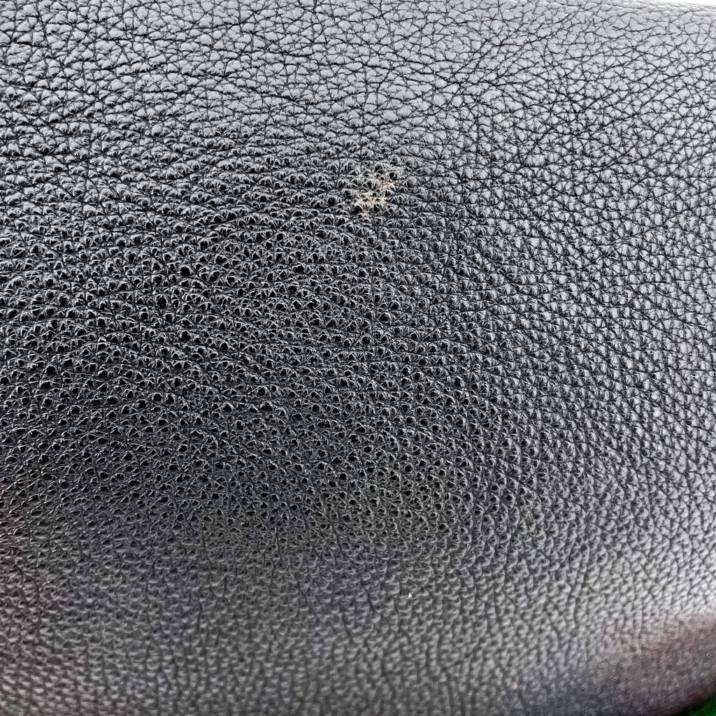 Grained Leather Print Belt Bag Black