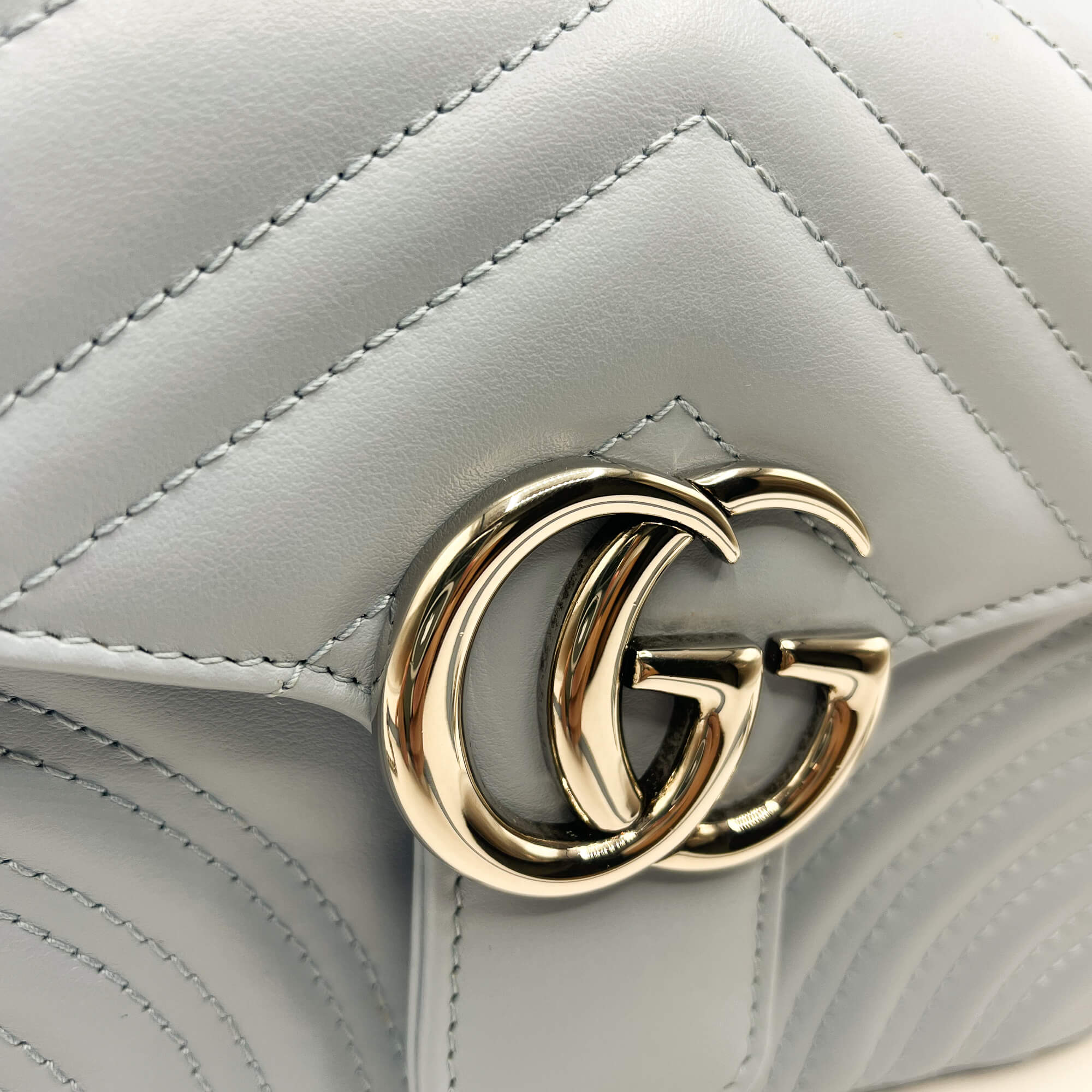 Gucci GG Azure Marmont Mini MatelassÃƒÆ’Ã‚Â© Leather