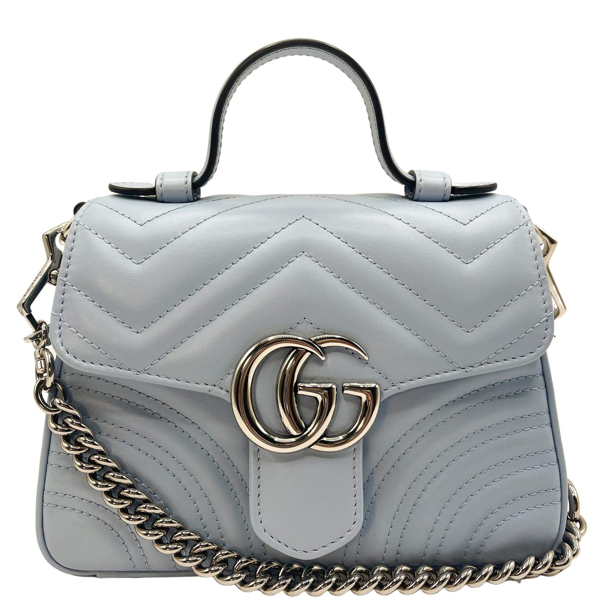 Gucci GG Azure Marmont Mini MatelassÃƒÆ’Ã‚Â© Leather