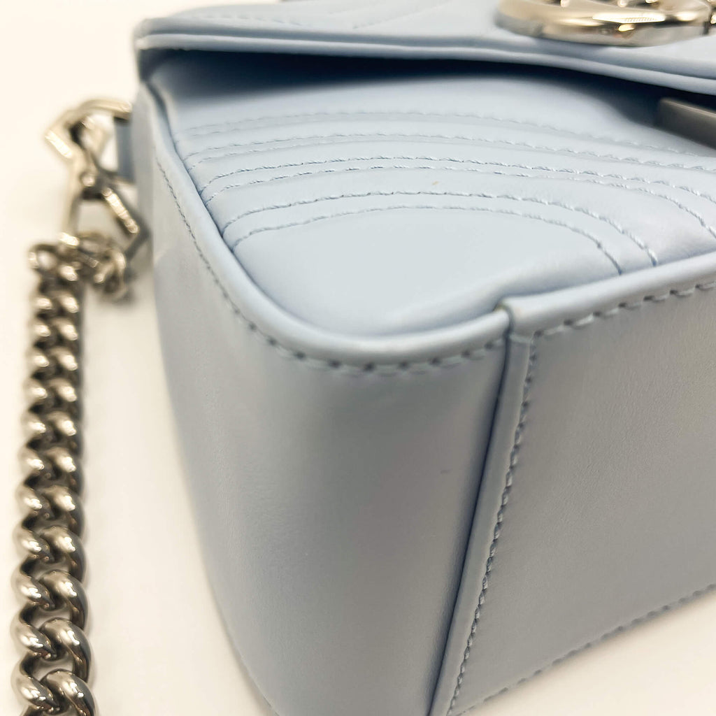 Gucci GG Azure Marmont Mini MatelassÃƒÆ’Ã‚Â© Leather