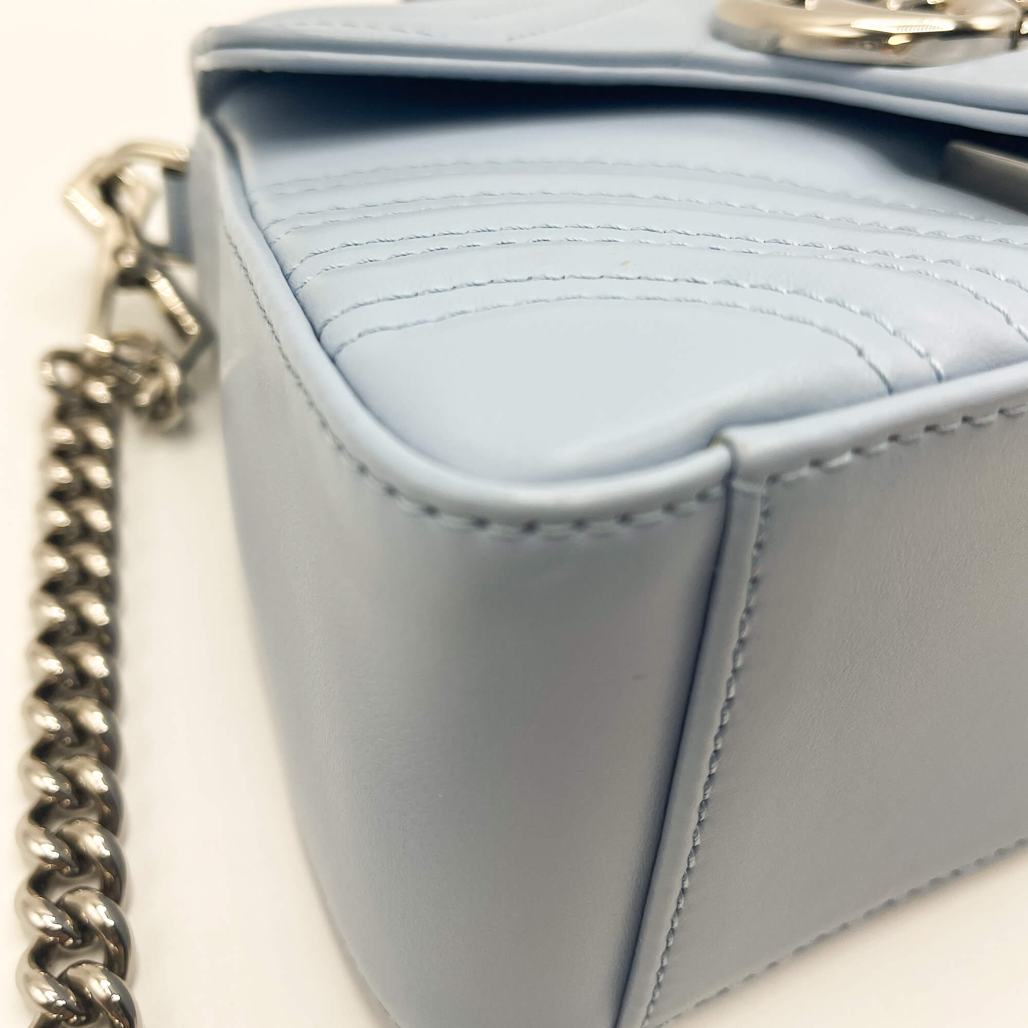 Gucci GG Azure Marmont Mini MatelassÃƒÆ’Ã‚Â© Leather