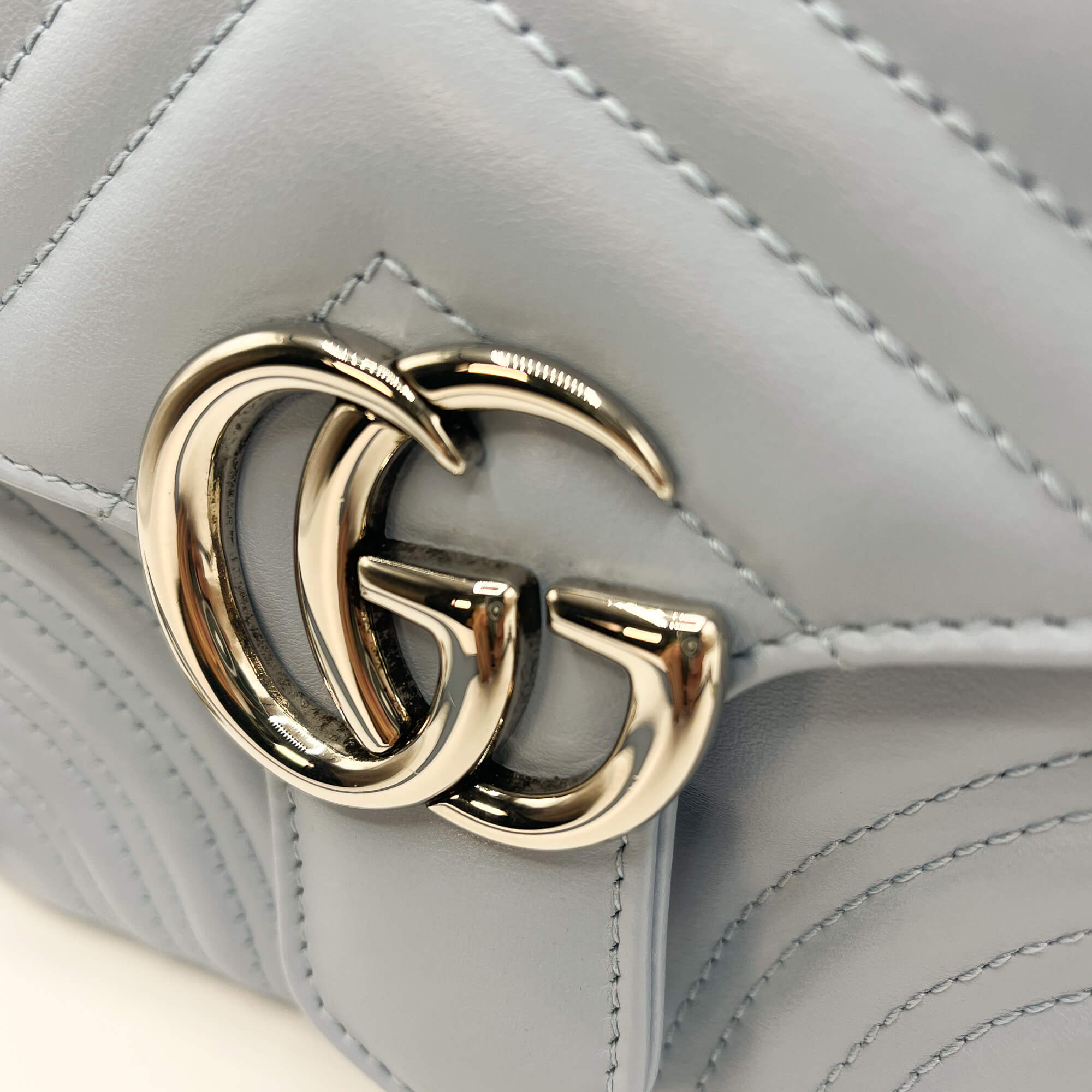 Gucci GG Azure Marmont Mini MatelassÃƒÆ’Ã‚Â© Leather