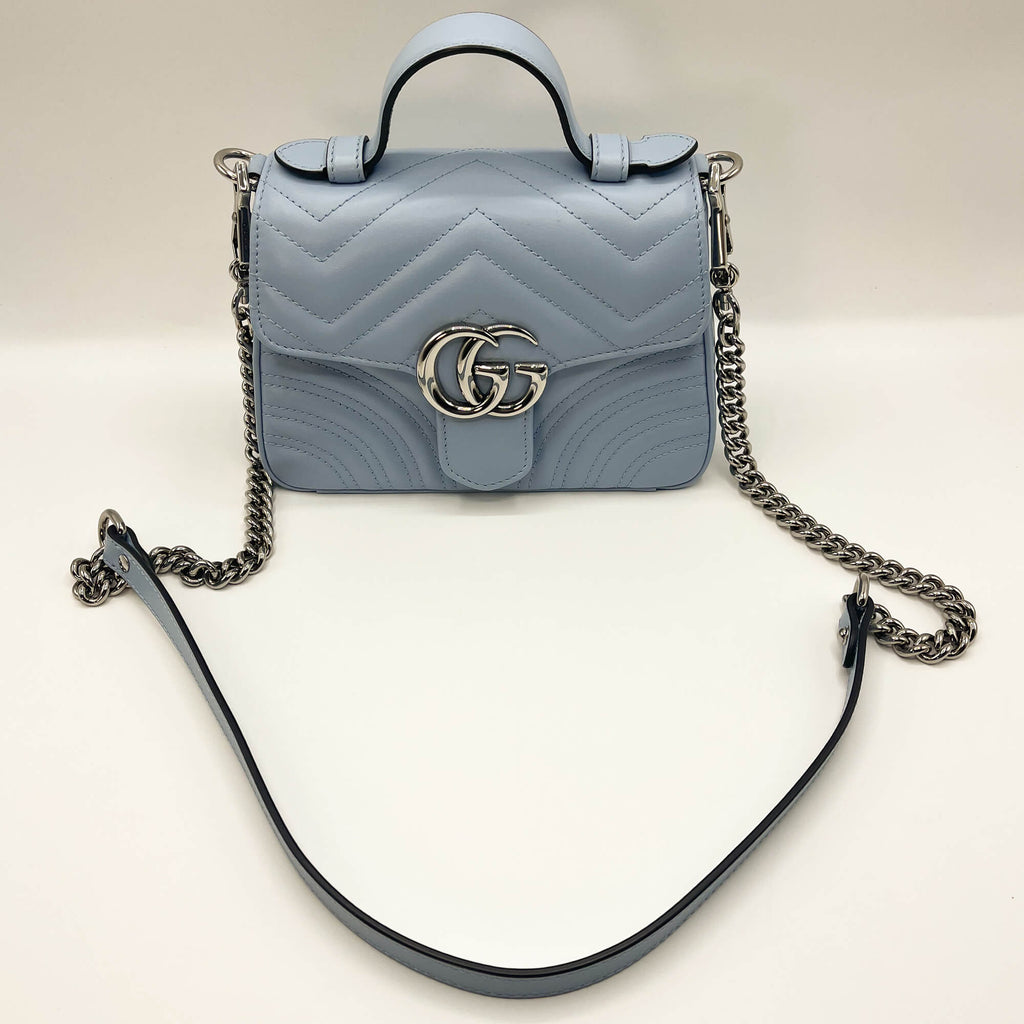 Gucci GG Azure Marmont Mini MatelassÃƒÆ’Ã‚Â© Leather