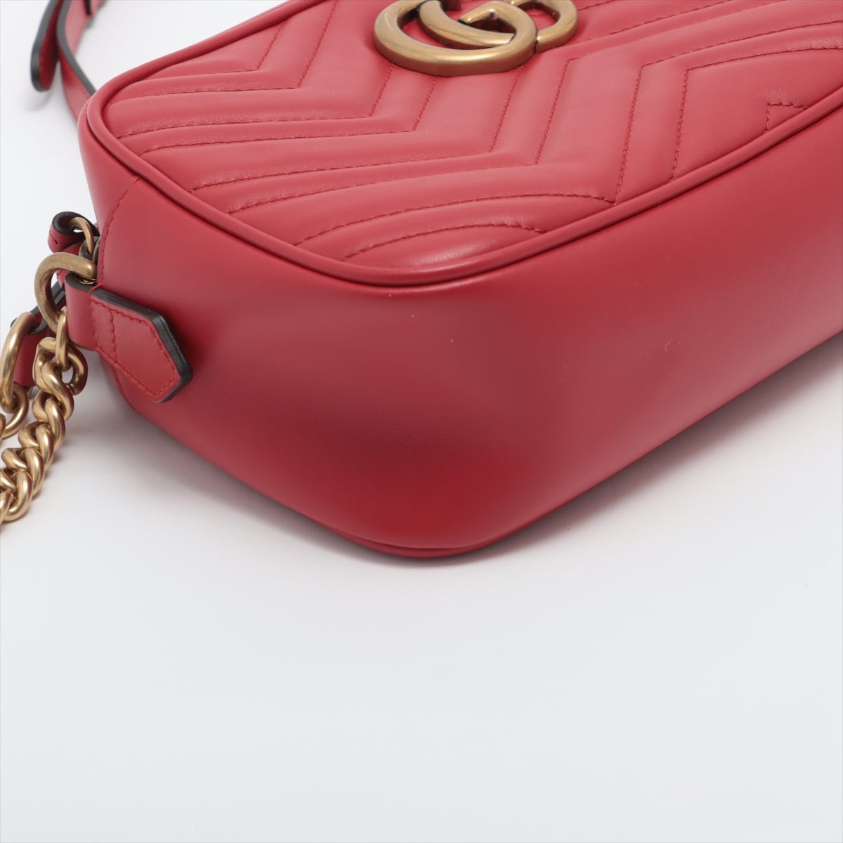 Gucci GG Red Marmont Crossbody Bag MatelassÃƒÆ’Ã‚Â© Leather