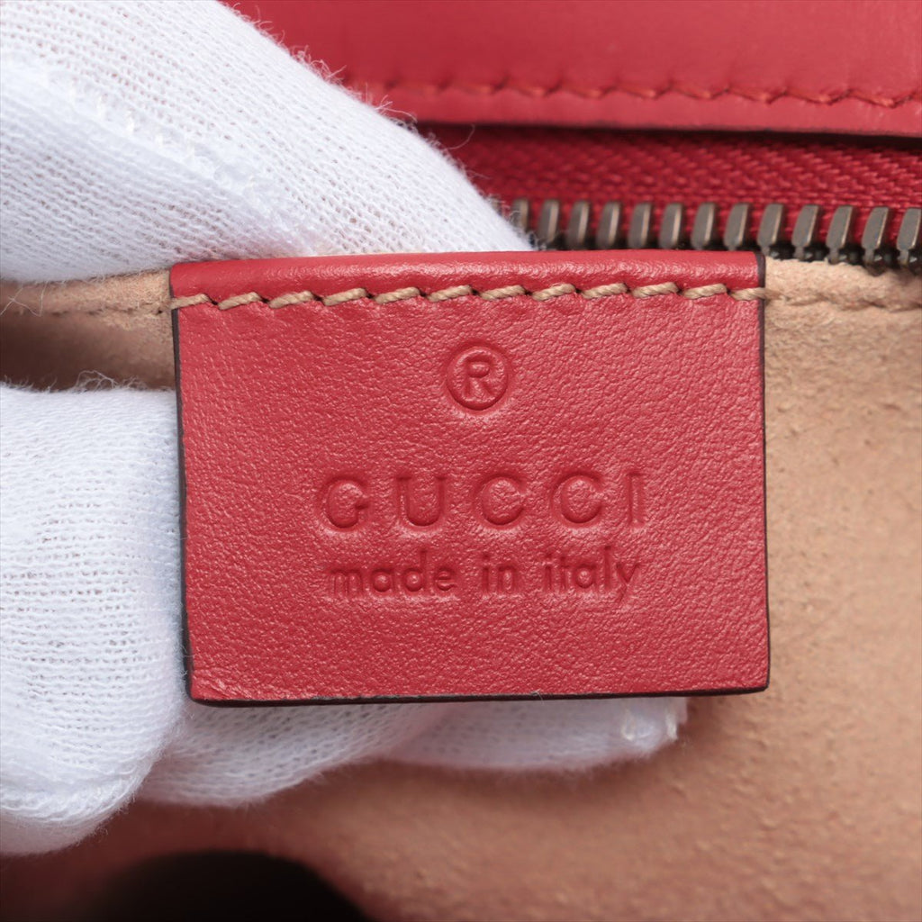 Gucci GG Red Marmont Crossbody Bag MatelassÃƒÆ’Ã‚Â© Leather