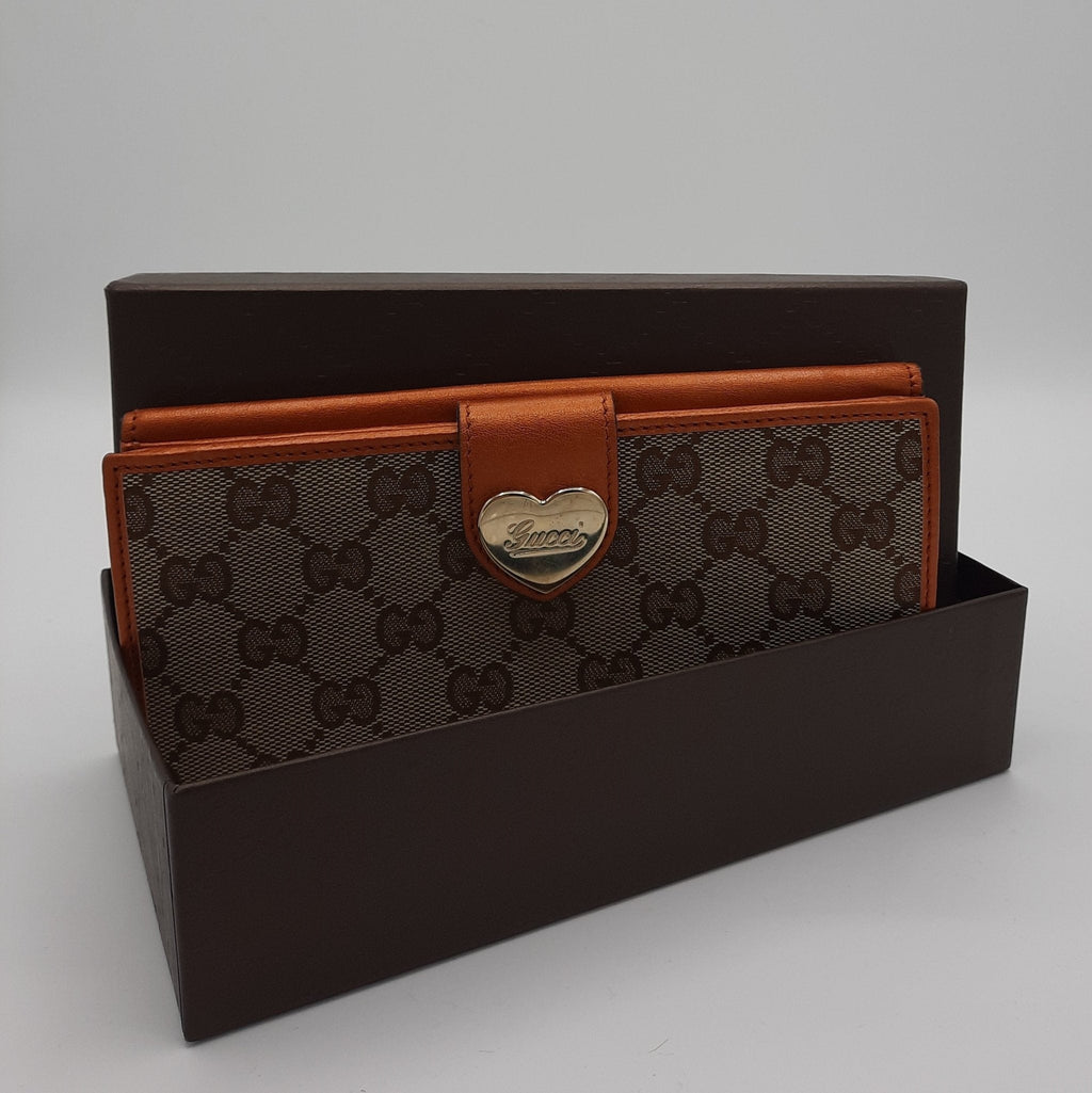 Gucci Guccissima Beige Marrone-Arancio Canva Cuore