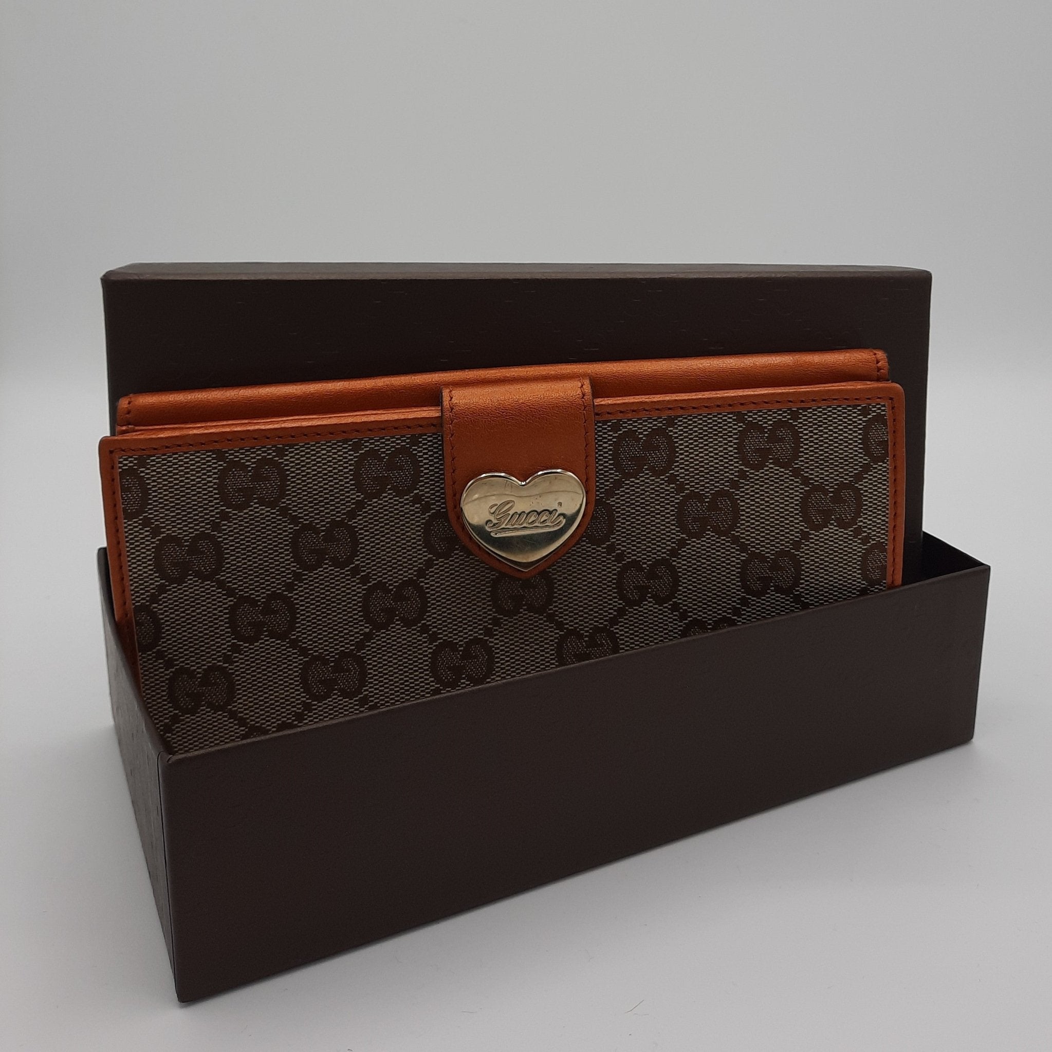 Gucci Guccissima Beige Marrone-Arancio Canva Cuore