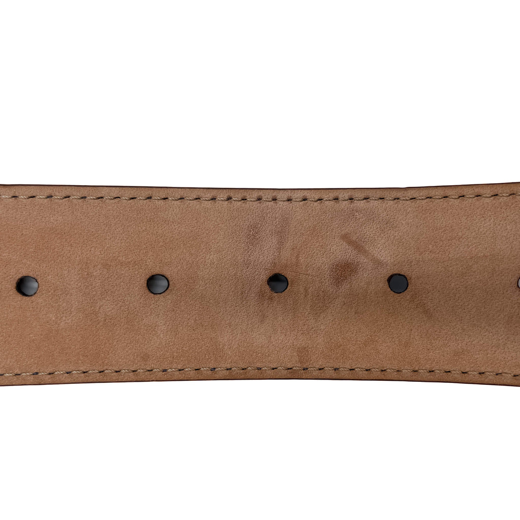 Guccissima Interlocking Belt Embossed Blue 90 /36