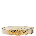 Gucci Horsebit Interlocking White 95cm Belt 550122