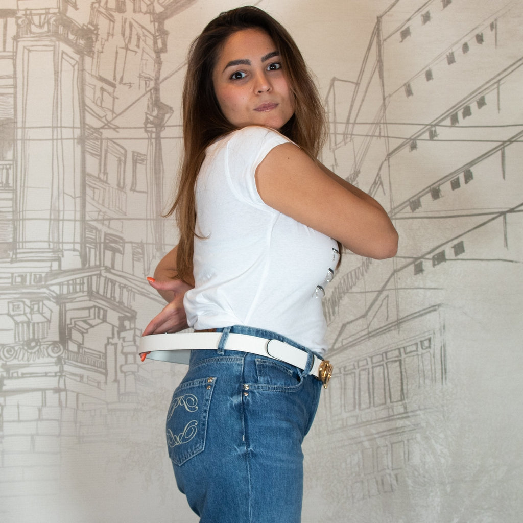 Gucci Horsebit Interlocking White 95cm Belt 550122