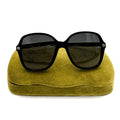 Interlocking Oversized Black Sunglasses