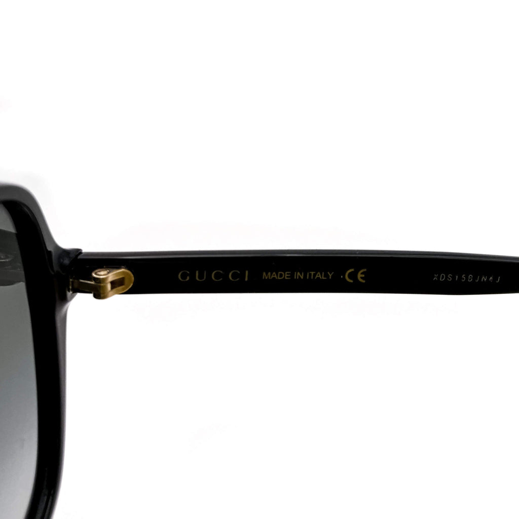 Interlocking Oversized Black Sunglasses