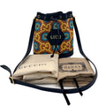 Gucci Kaleidoscope 100 Leather Canvas Bucket Bag