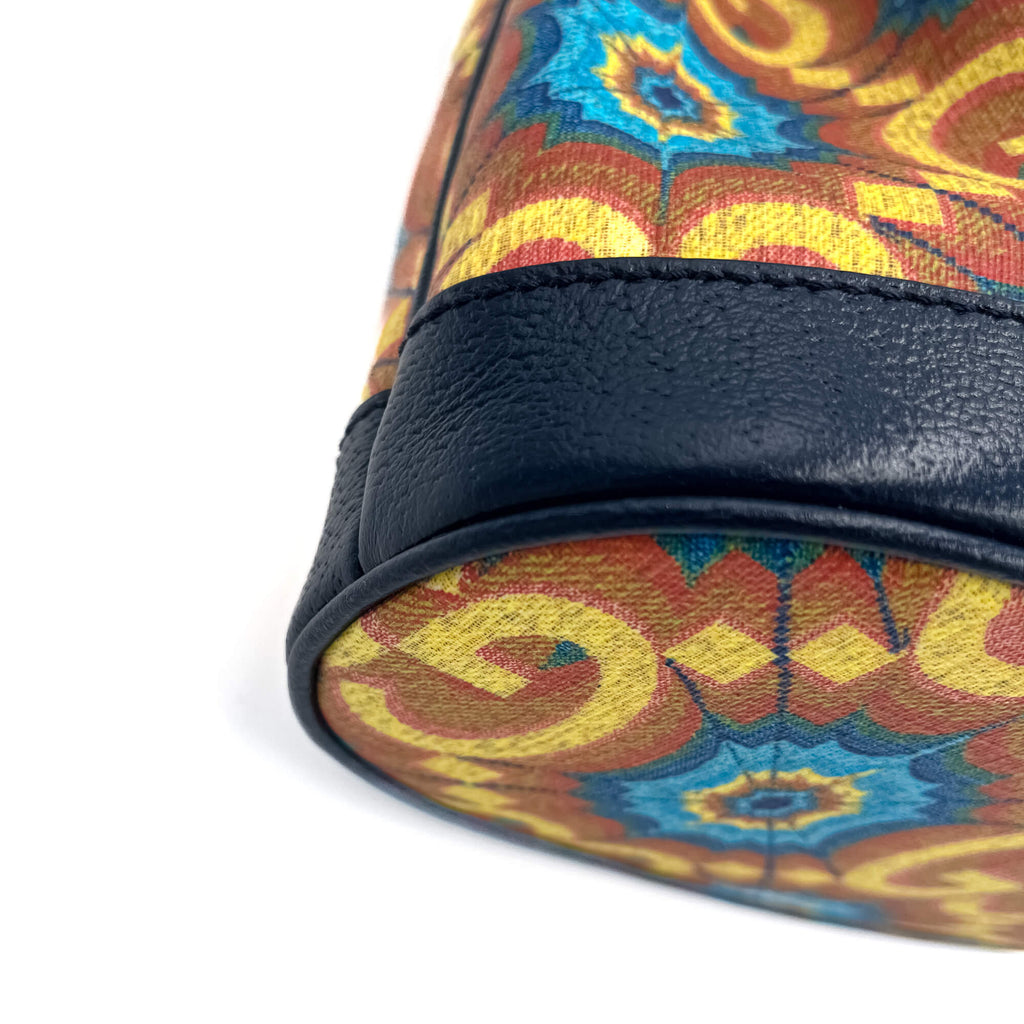 Gucci Kaleidoscope 100 Leather Canvas Bucket Bag