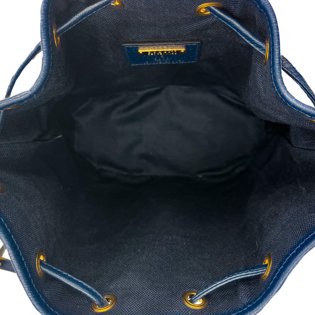 Gucci Kaleidoscope 100 Leather Canvas Bucket Bag