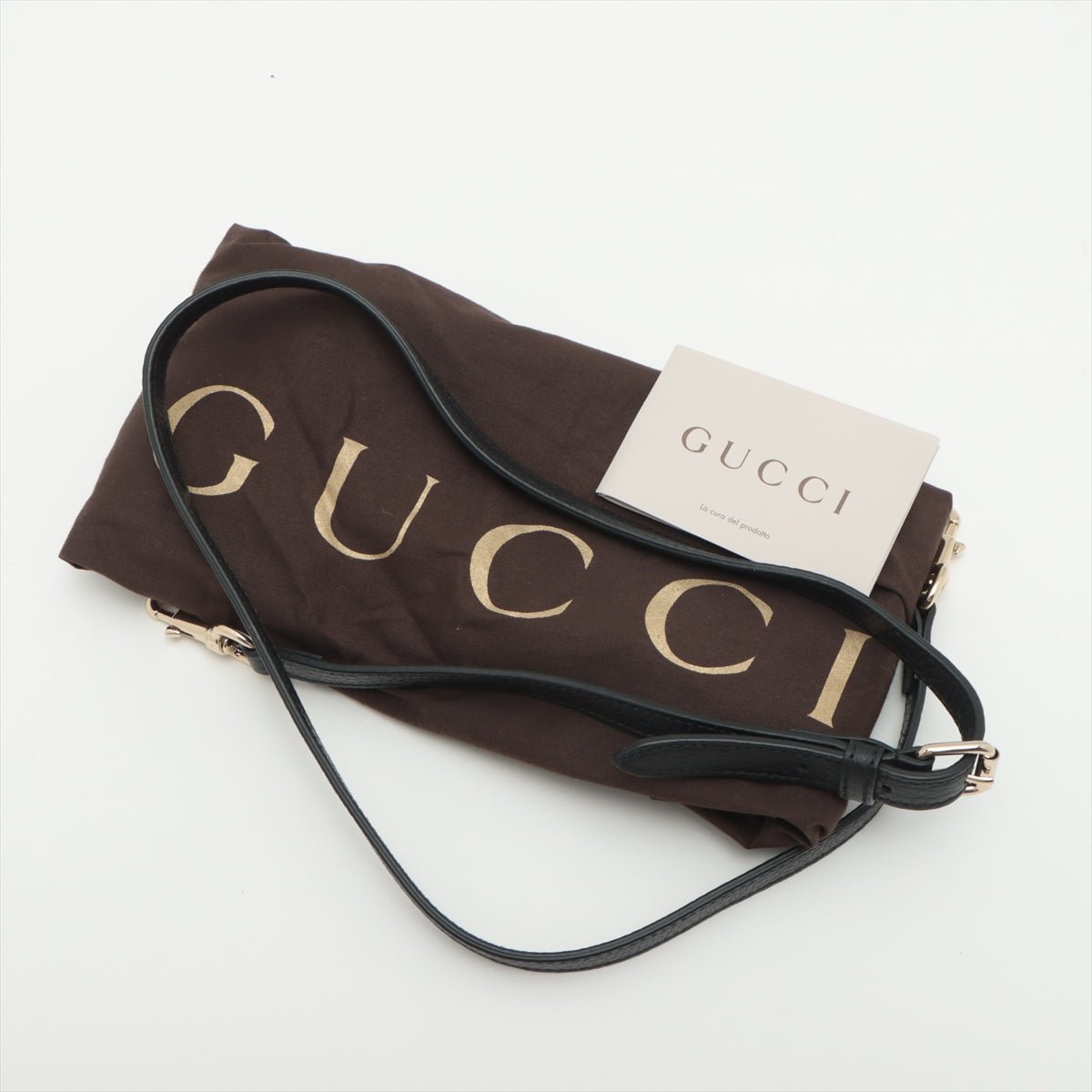 Leather Tote Calfskin GG Charm Black