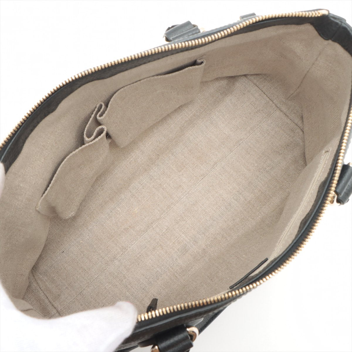 Leather Tote Calfskin GG Charm Black