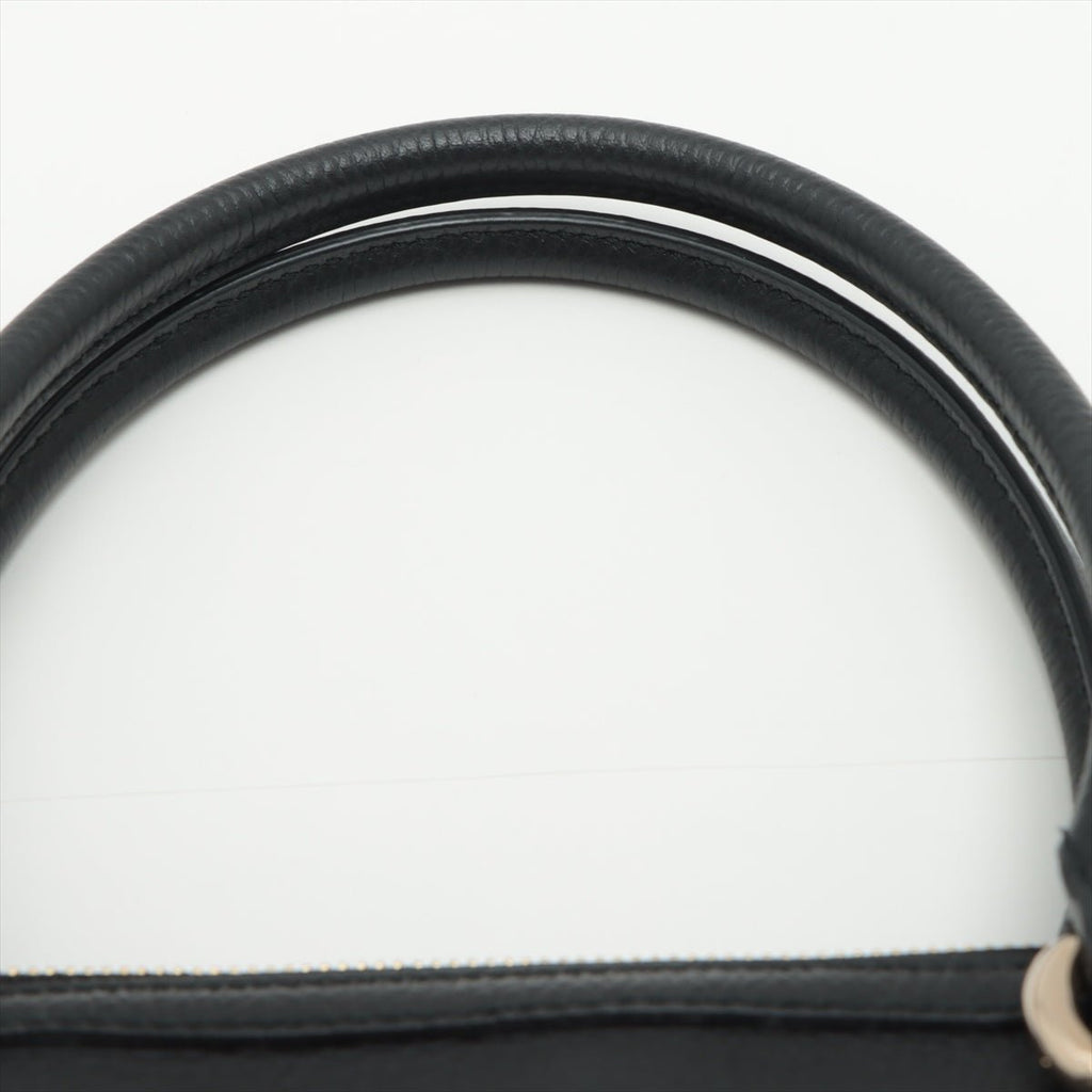 Leather Tote Calfskin GG Charm Black