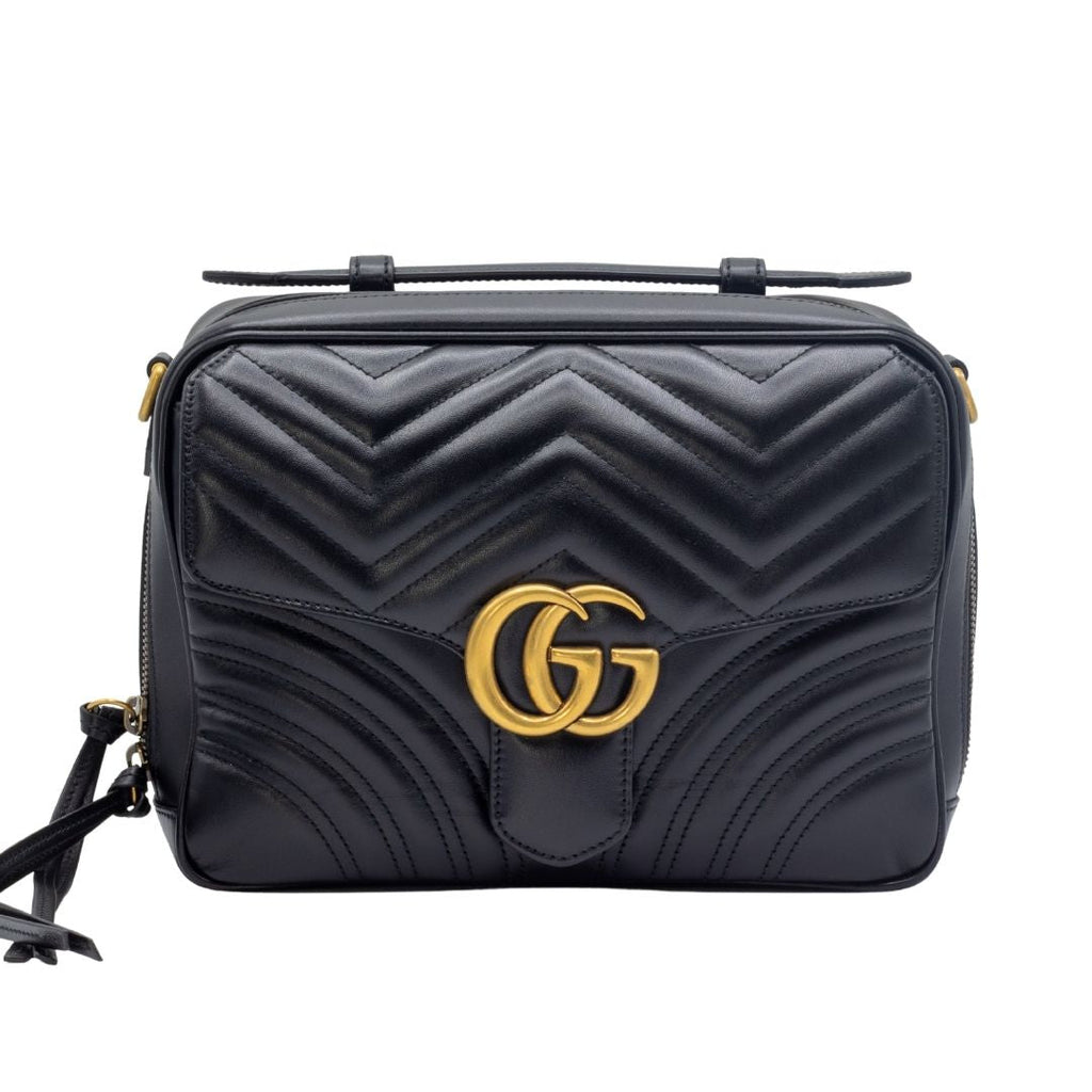 Marmont GG Matelasse Top Handle Bag