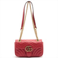 Marmont Mini GG Red Leather Shoulder Bag