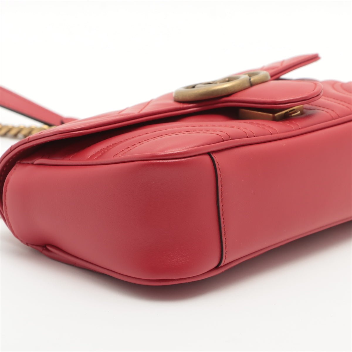 Marmont Mini GG Red Leather Shoulder Bag