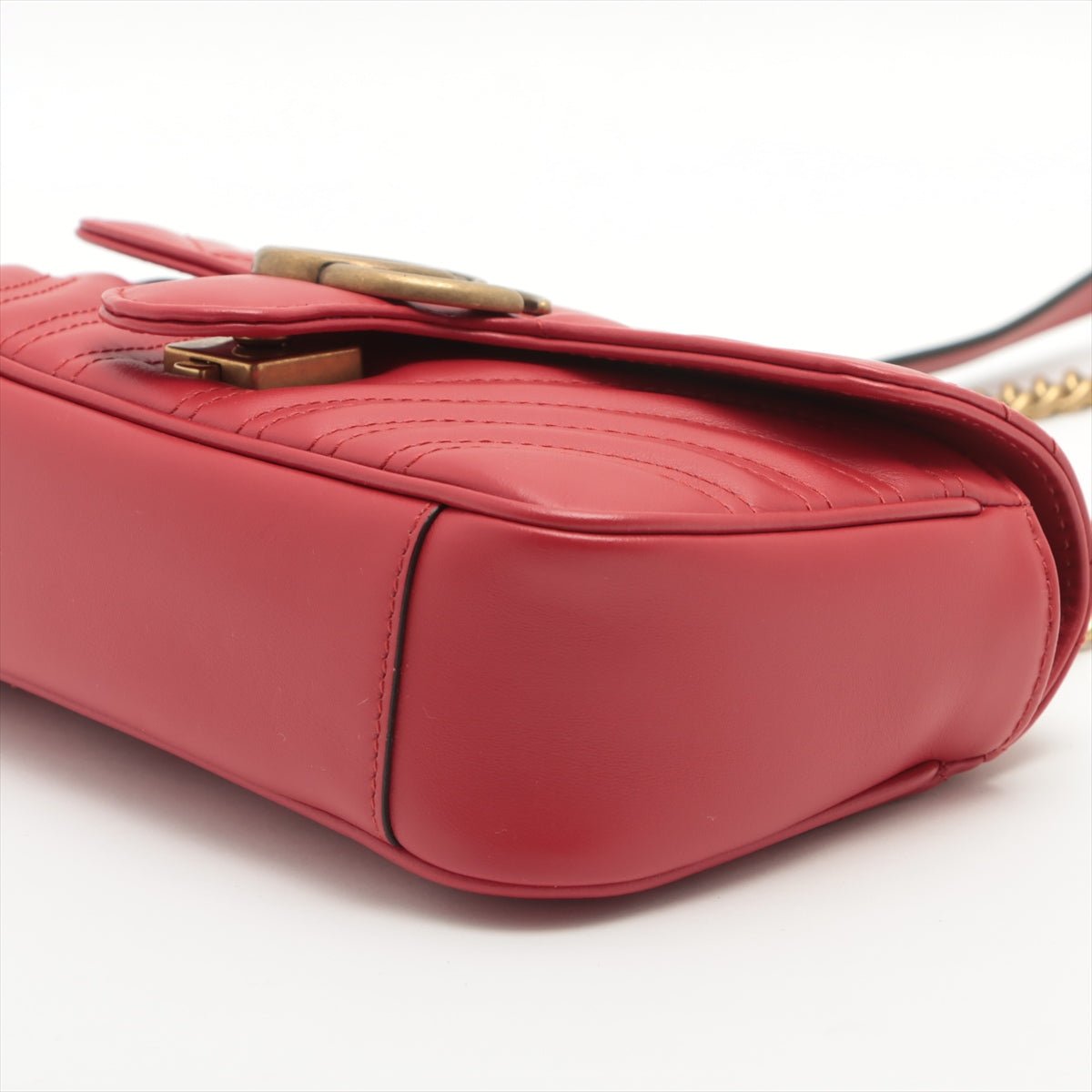 Marmont Mini GG Red Leather Shoulder Bag