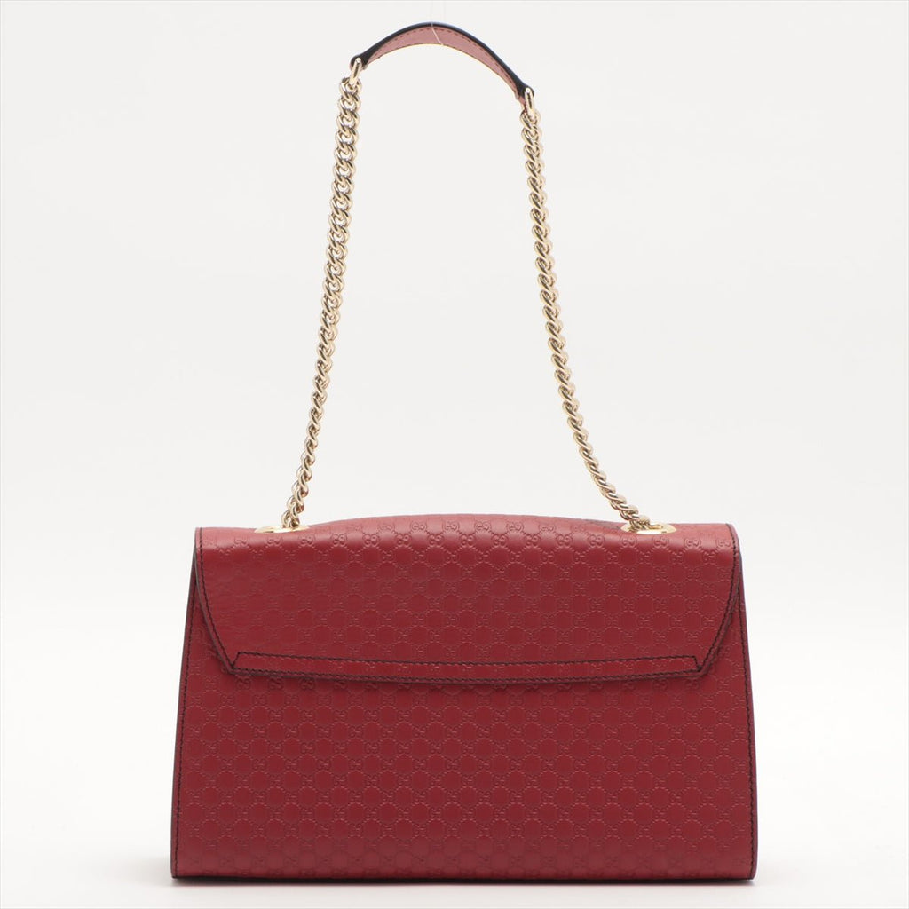 Micro Guccissima Red Leather