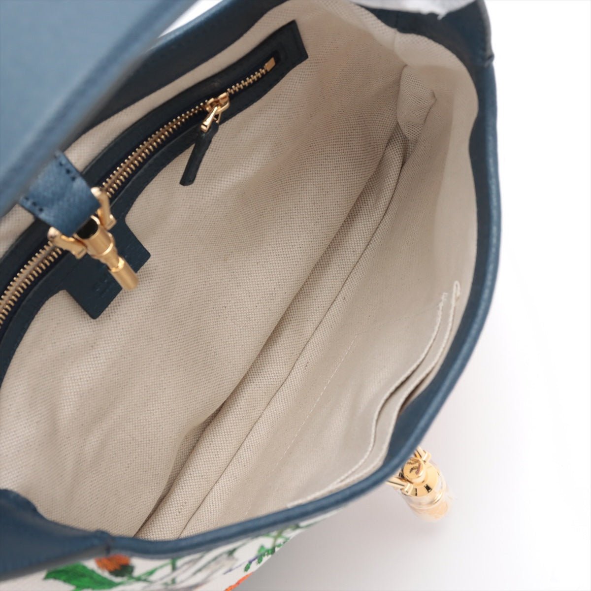 New Jackie Flora in Blue Canvas and Leather limited edition