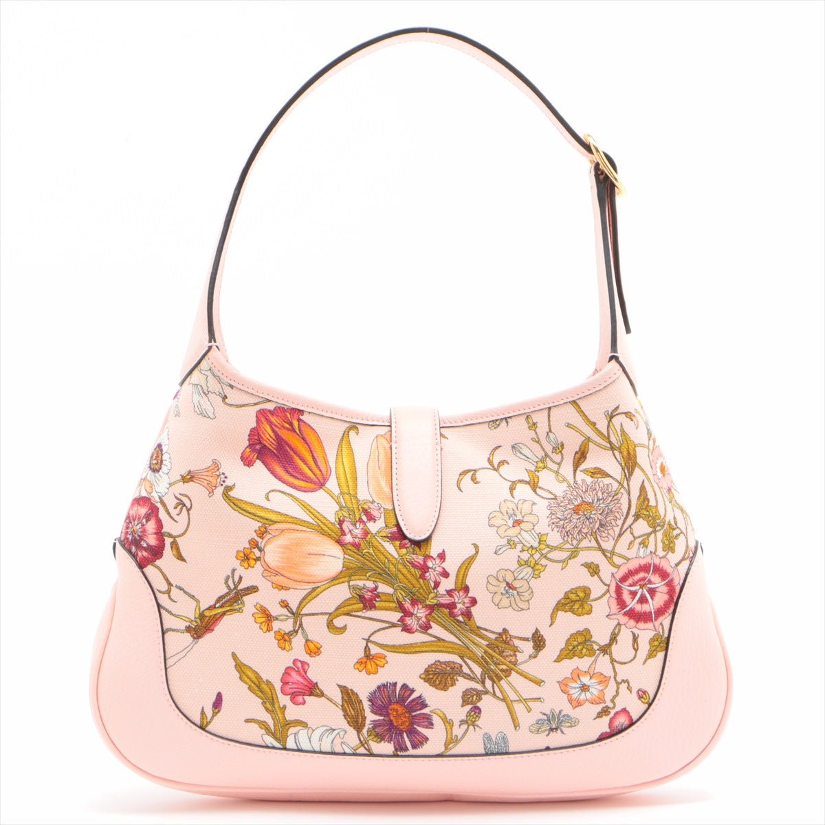 New Jackie Flora Pink Canvas Leather Limited Edition