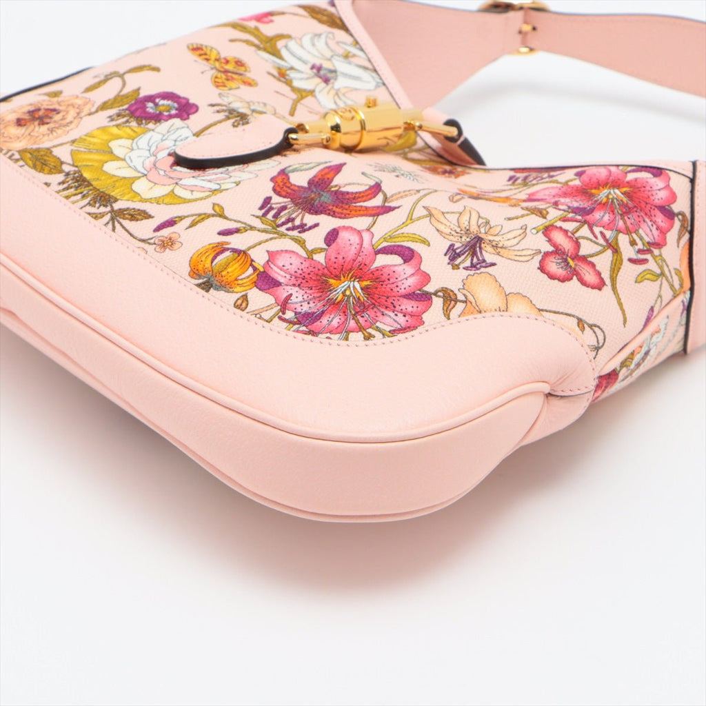 New Jackie Flora Pink Canvas Leather Limited Edition