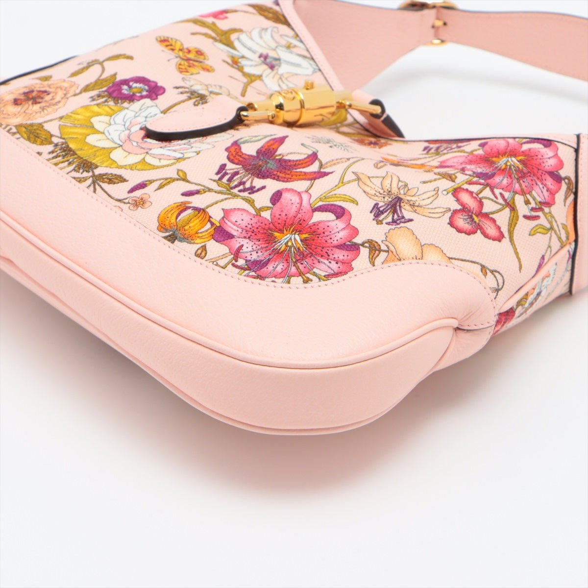 New Jackie Flora Pink Canvas Leather Limited Edition