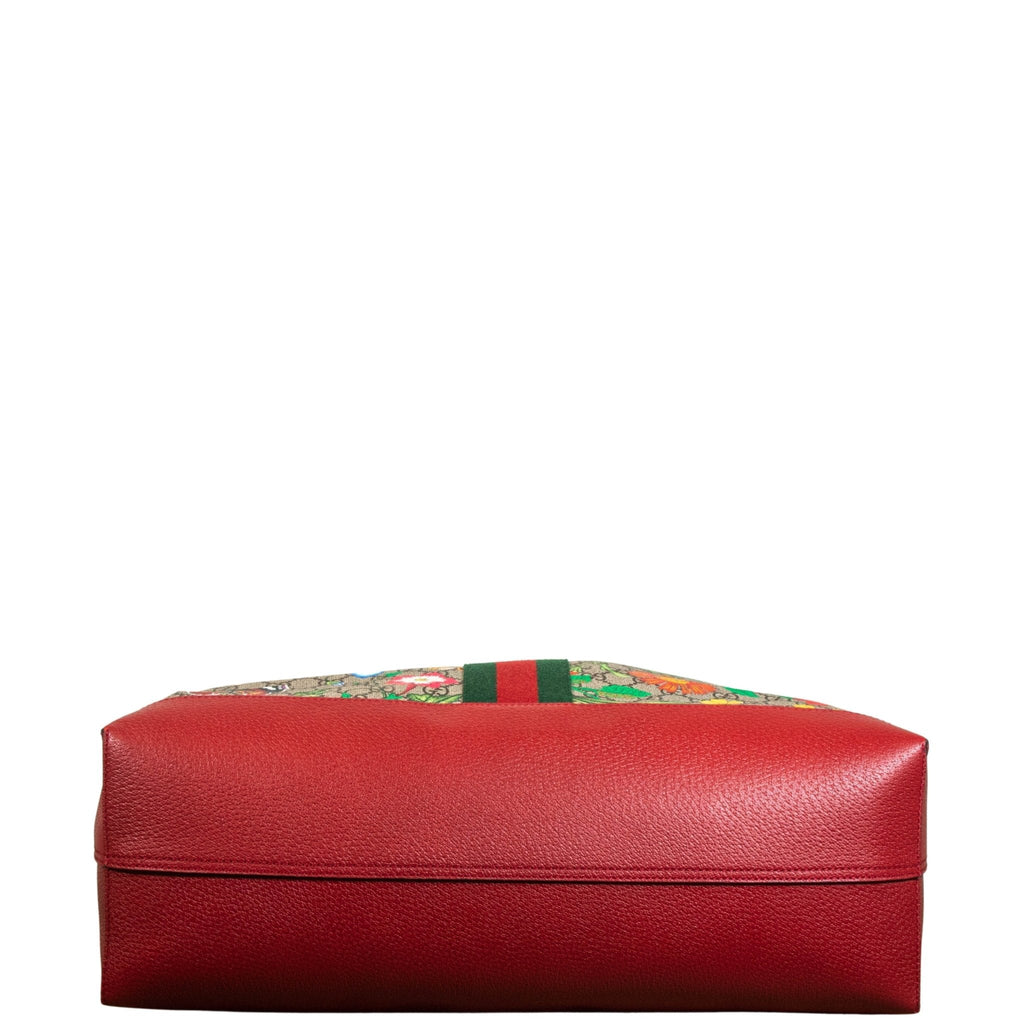 Ophidia GG Flora Shopper Red Large  547947