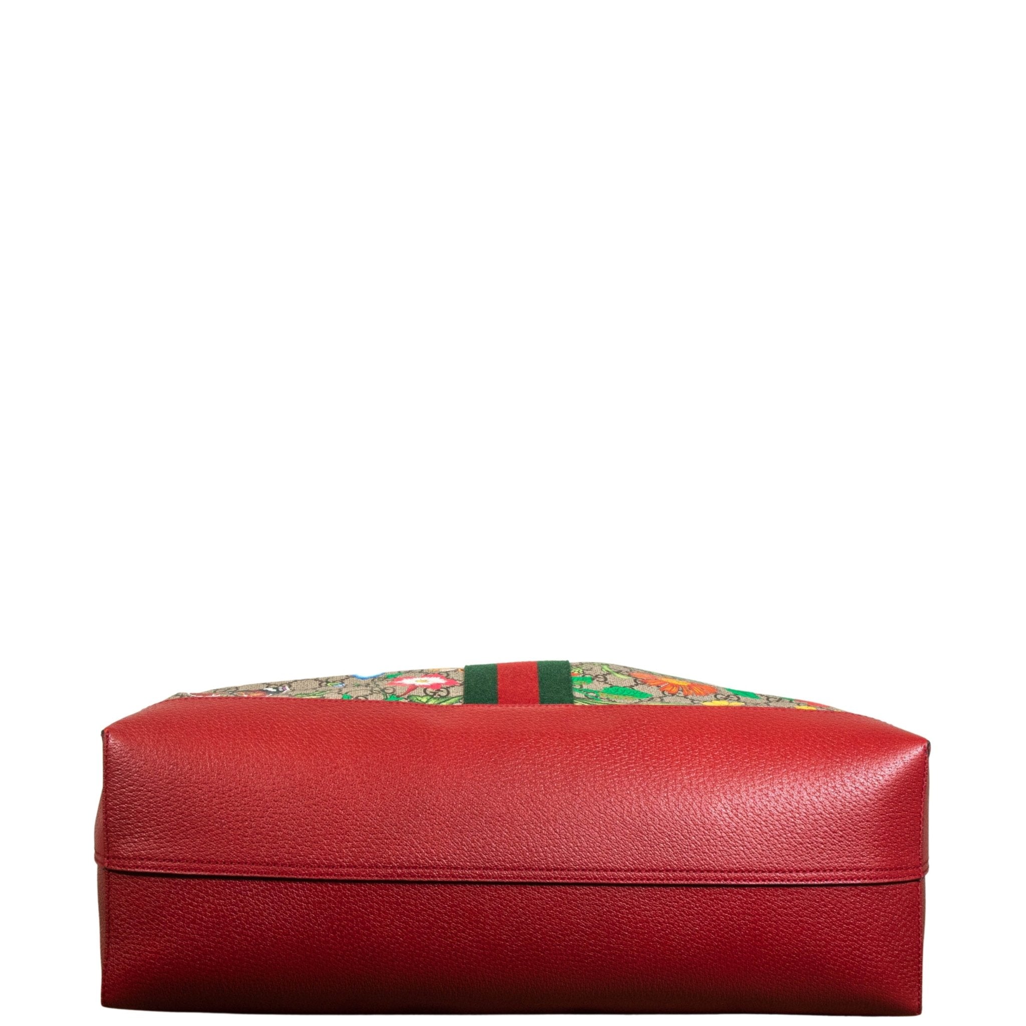 Ophidia GG Flora Shopper Red Large  547947