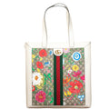 Ophidia GG Flora Shopper White Large